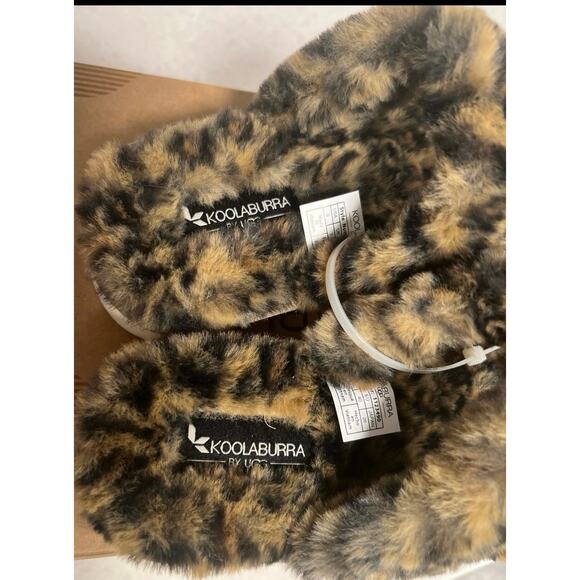New Koolaburra by Ugg W Fuzz-On Women’s Cozy Slides Slippers Leopard Size 9 - Picture 6 of 12